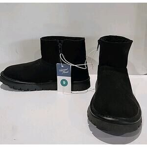 Universal Thread Women's Size 9 May Suede Boots Booties Black NWT